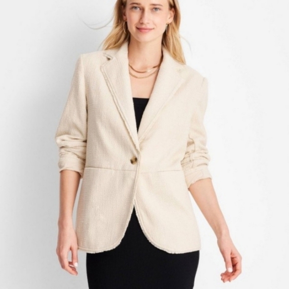 Cream Blazer for Women - Picture 4 of 13